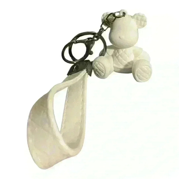 White Bear Keychain/Purse Charm - Picture 2 of 2